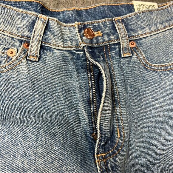 Victoria’s Secret Pink High Waisted Cut Off Denim Shorts - Picture 8 of 9